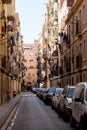 Street on Barceloneta beach with people from Barceloneta after COVID 19 on June 26, 2020 in Barcelona, Ã¢â¬â¹Ã¢â¬â¹Spain Royalty Free Stock Photo